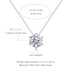 Afternoon Rose Moissanite Pendant Necklace- Stone-Set Necklace | Prism Drip Jewelry