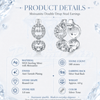 DNA Helix Moissanite Earrings | S925 Sterling Silver- Earrings | Prism Drip Jewelry