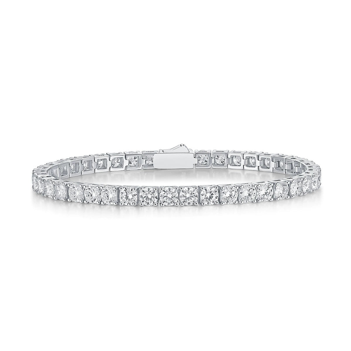GRA Certified Moissanite Tennis Bracelet | S925 Sterling Silver- Bracelet | Prism Drip Jewelry