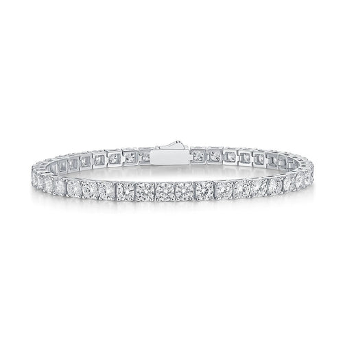 GRA Certified Moissanite Tennis Bracelet | S925 Sterling Silver- Bracelet | Prism Drip Jewelry