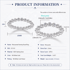 Moissanite Eternity Band Ring | S925 Sterling Silver- Stone-Set Ring | Prism Drip Jewelry