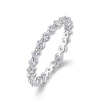 Moissanite Eternity Band Ring | S925 Sterling Silver- Stone-Set Ring | Prism Drip Jewelry
