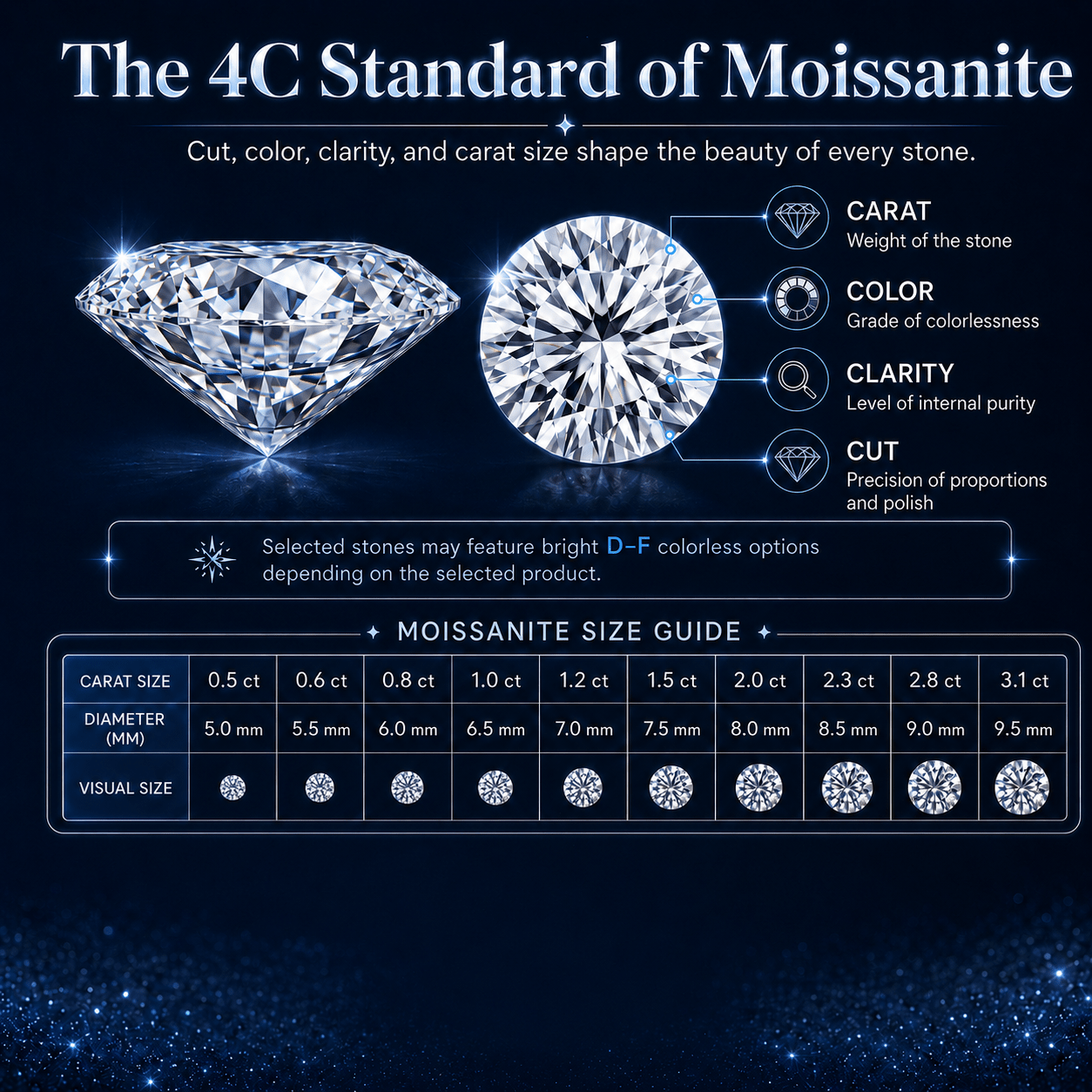 Moissanite Eternity Band Ring | S925 Sterling Silver- Stone-Set Ring | Prism Drip Jewelry