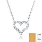 Moissanite Heart Pendant Necklace- Stone-Set Necklace | Prism Drip Jewelry