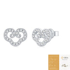 Moissanite Heart Stud Earrings | S925 Sterling Silver- Earrings | Prism Drip Jewelry