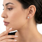 Oval Moissanite Stud Earrings | S925 Sterling Silver- Earrings | Prism Drip Jewelry