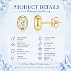 Oval Moissanite Stud Earrings | S925 Sterling Silver- Earrings | Prism Drip Jewelry