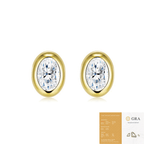 Oval Moissanite Stud Earrings | S925 Sterling Silver- Earrings | Prism Drip Jewelry