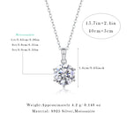 Round Moissanite Drop Pendant Necklace- Stone-Set Necklace | Prism Drip Jewelry