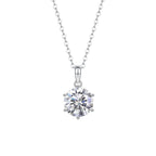 Round Moissanite Drop Pendant Necklace- Stone-Set Necklace | Prism Drip Jewelry