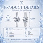 Round Moissanite Huggie Hoop Earrings | S925 Sterling Silver- Earrings | Prism Drip Jewelry
