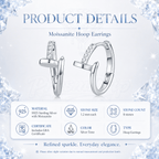 S925 Silver Moissanite Geometric Hoop Earrings- Earrings | Prism Drip Jewelry