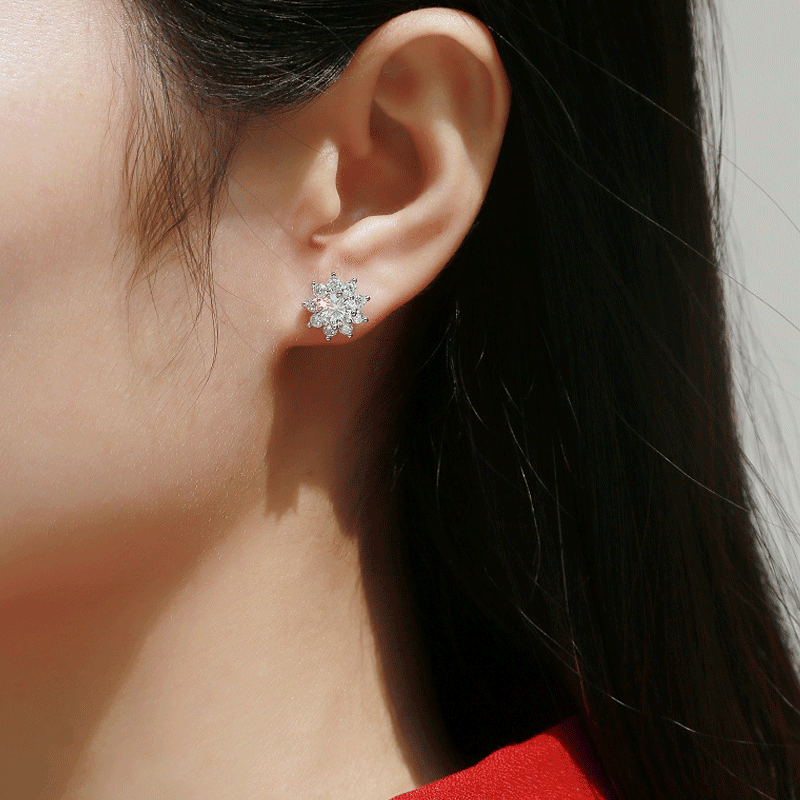 Snowy Night Moissanite Jewelry Collection | S925 Sterling Silver- Stone-Set Jewelry Collection | Prism Drip Jewelry
